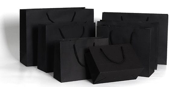 sacs-printemballages plusieurs sacs publicitaires noir