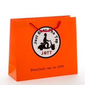 un sac publicitaire pour JOTT orange